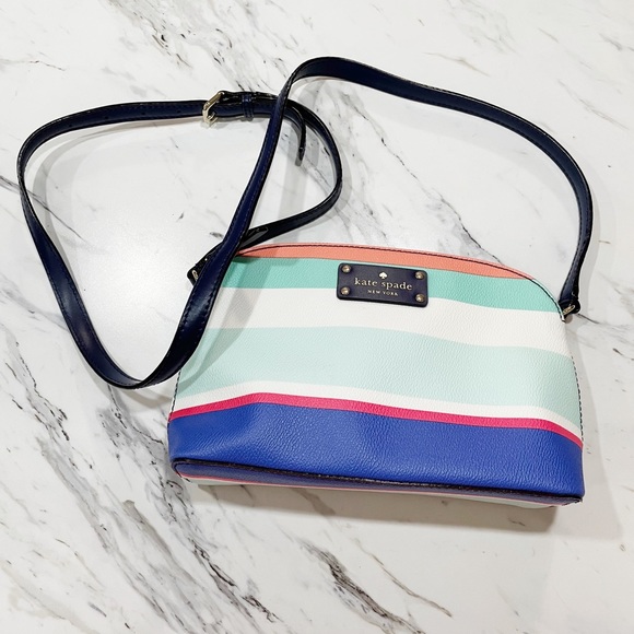 Kate Spade Striped Crossbody Purse - Picture 2 of 14